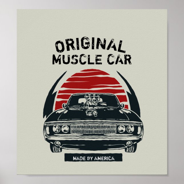 Poster de Carro Muscular (Frente)