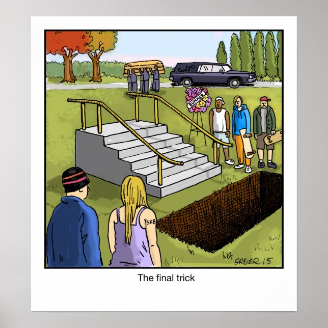 Poster De Cartoon Engraçado - O Truque Final (Frente)