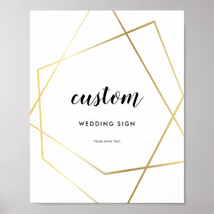 Poster de casamento de armações geométricas modern