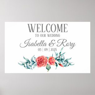 Poster de Casamento de Buquês bonito e Eucalyptus