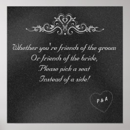 Poster de Casamento de Chalkboard Editável