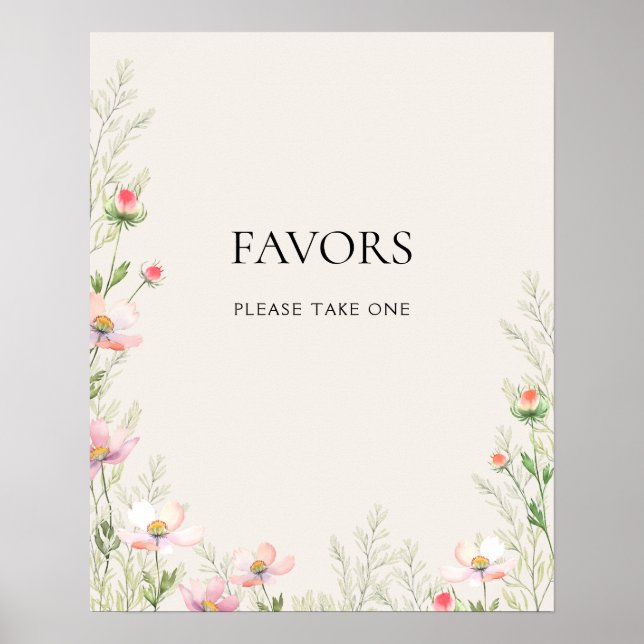 Poster de Casamento de flores selvagens (Frente)