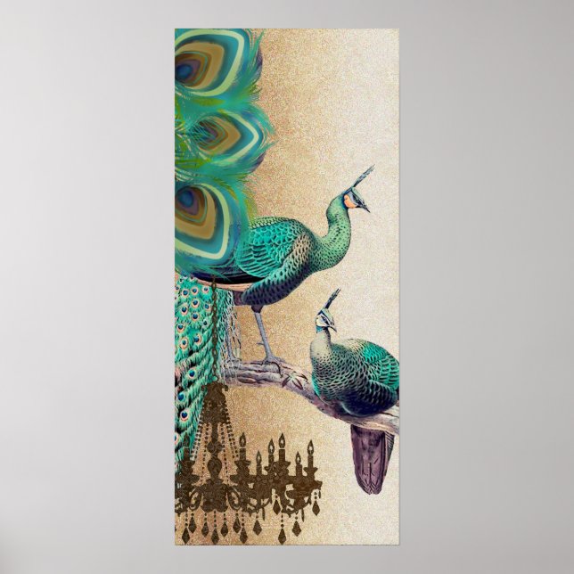 Poster de Casamento de Peacock Roaring 20 (Frente)