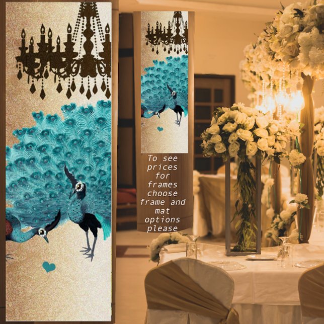 Poster de Casamento de Peacock Roaring 20 (Criador carregado)