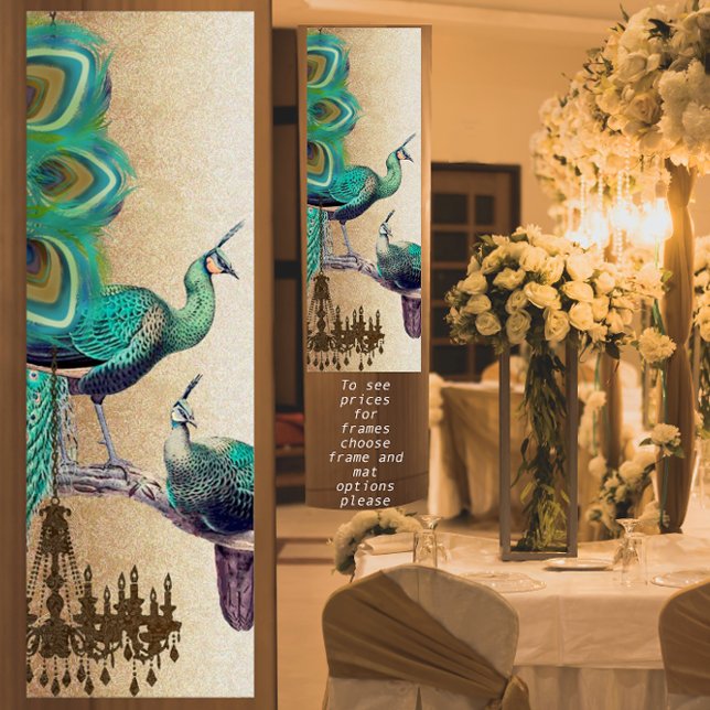 Poster de Casamento de Peacock Roaring 20 (Criador carregado)