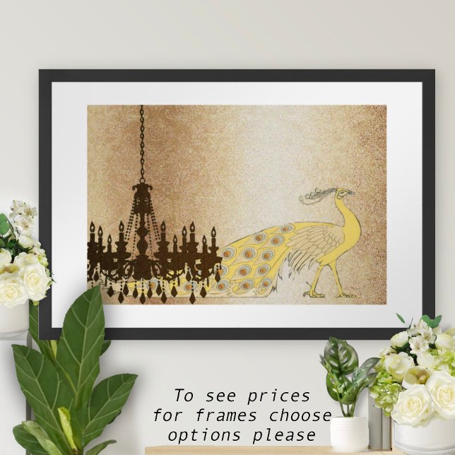 Poster de Casamento de Peacock Roaring 20 (Criador carregado)