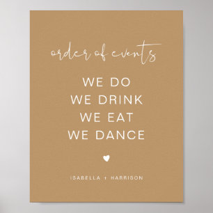POSTER de Casamento INDIE Boho Beige