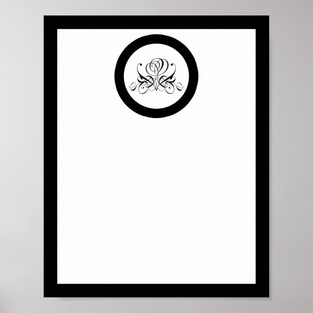 Poster de Casamento Rosa Negro (Frente)