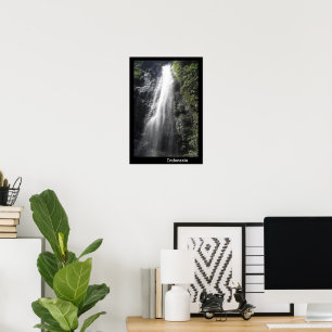 Poster de cascata da Indonésia