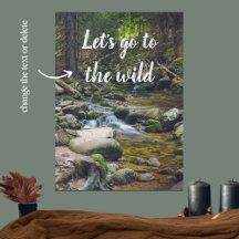 Poster de cascata de floresta