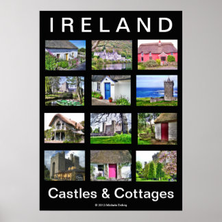 Poster de Castelos e Algodão da IRLANDA