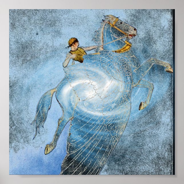 Poster de cavalos alados (Frente)