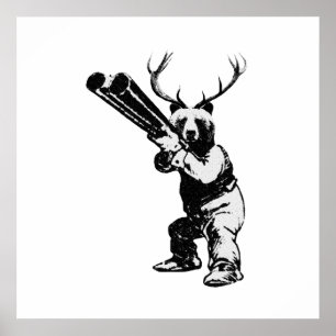 Poster de Caverna de Caça ao Urso Personalizável