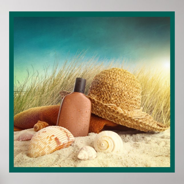 Poster de cena de praia (Frente)