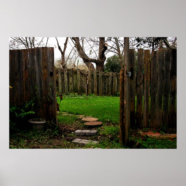 Poster de cerca de jardim (Frente)