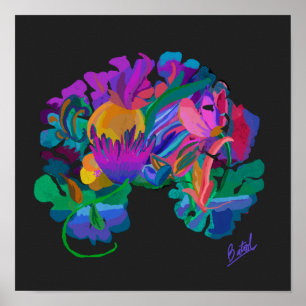 Poster de cérebro de jardim