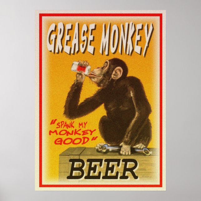 poster de cerveja de macaco (Frente)