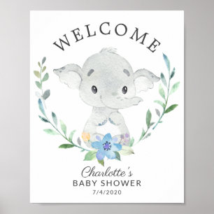 Poster de Chá de fraldas de Boas-vindas do Elefan