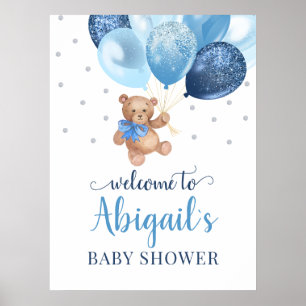 Poster de Chá de fraldas de boas-vindas do Urso d