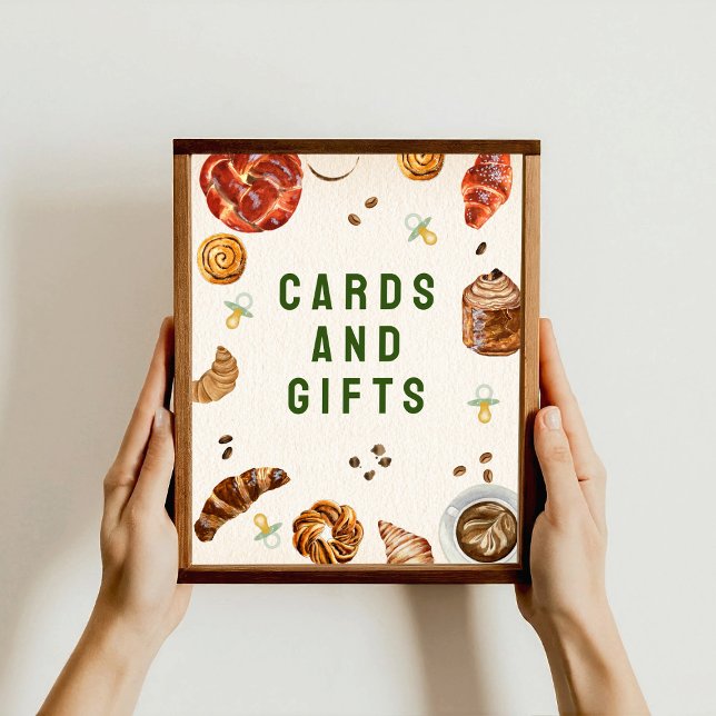 Poster de Chá de fraldas de placas e presentes (Criador carregado)