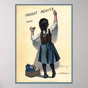 Poster de Chocolat do francês do vintage