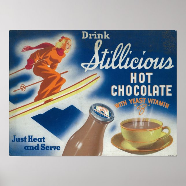 Poster de chocolate quente brilhante (Frente)