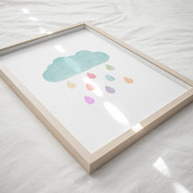 Poster de chuva e nuvem de pastel
