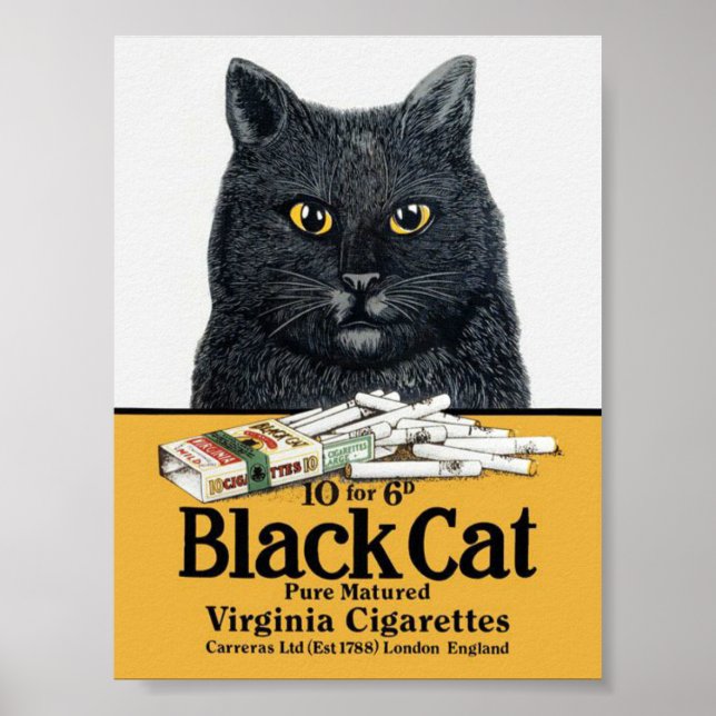 Poster de Cigarros de Gato Negro (Frente)