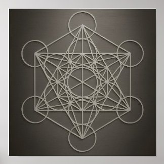 Poster de Cinza de de Cubo de Metatron