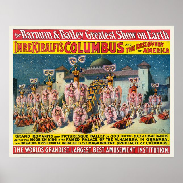 Poster De Circo De Dançarinos Antes Do Rei Moordo (Frente)