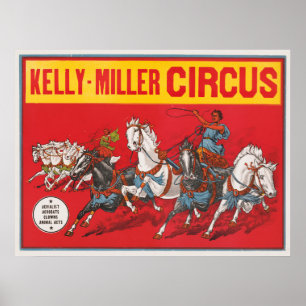 Poster de Circo De Dois Homens Em Corrida De Carru