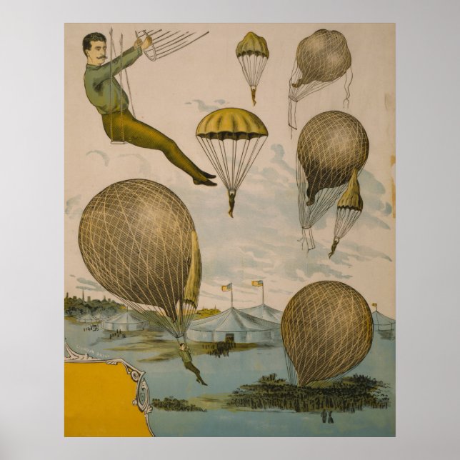 Poster De Circo De Um Balão Aéreo (Frente)