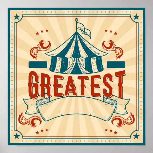 Poster de circo personalizável (Frente)