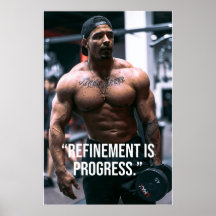 Pôster de Citação de Fitness de Refinamento é Prog