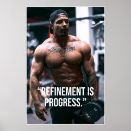 Pôster de Citação de Fitness de Refinamento é Prog