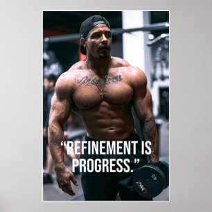 Pôster de Citação de Fitness de Refinamento é Prog