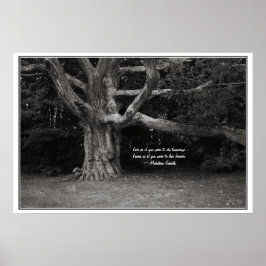 Poster de citação de Ghandi, Perley Oak Monocromo