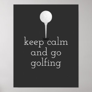 poster de citação de golfe para cinza de golfe e b