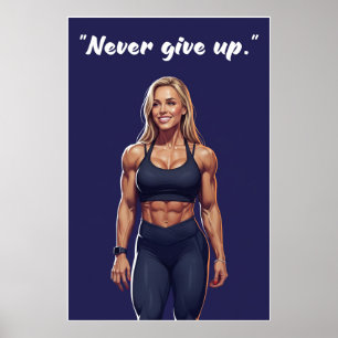 Pôster de Citação de Motivação de Fitness - Nunca