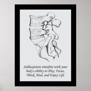 Poster de citação de subluxação quiroprática