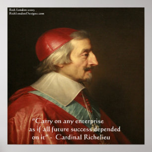 Poster de citação de sucesso do Cardeal Richelie
