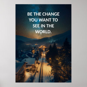 Poster de Citação de Vibes Positivas Inspiracionai