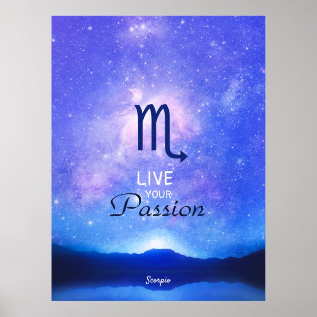 Poster de Citação do Céu Estelar Sonhador do Signo (Frente)