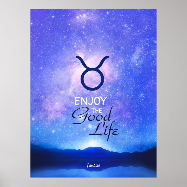Poster de Citação do Signo de Touro Estrela do Céu (Frente)