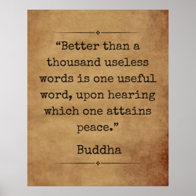 Poster de citação espiritual inspiracional de Buda (Frente)