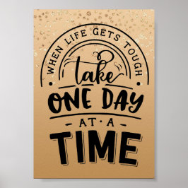 Poster de citação Inspiracional Específico Dourada