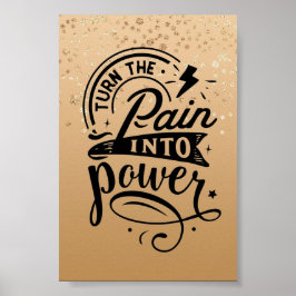 Poster de citação Inspiracional Específico Dourada