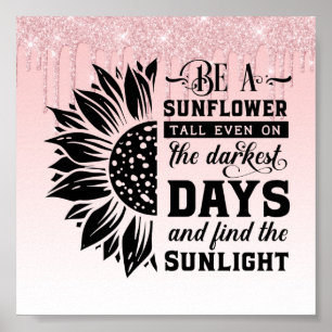 Poster de citação Inspiracional Glitter de Colet