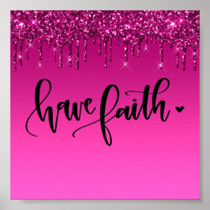 Poster de citação Inspiracional Glitter de Colet