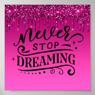 Poster de citação Inspiracional Glitter de Colet